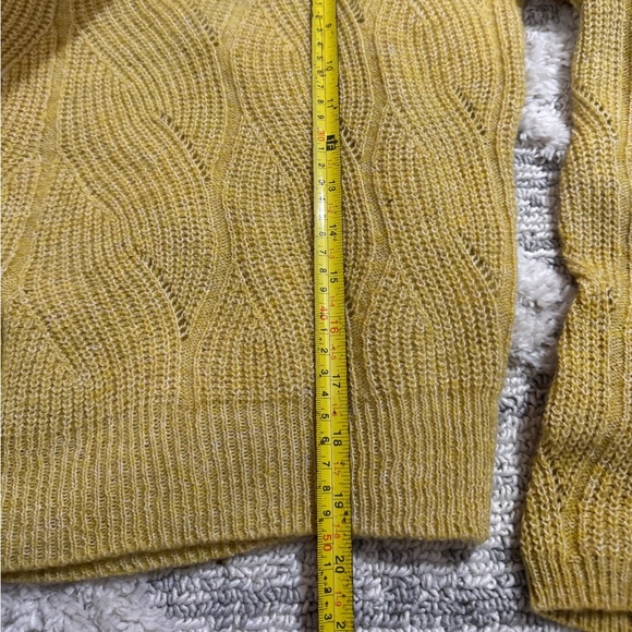 Anthropologie Keely Cable-Knit Sweater in Yellow-Mustard , Size XS - Picture 14 of 15